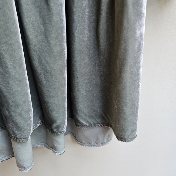 Vintage Silver Carol Le Valley Oversized Crushed Velvet Dress, Size Medium - Picture 6 of 11